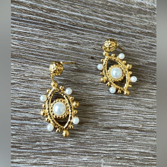 Vintage style evil eye earrings A215 - Picture 4 of 5